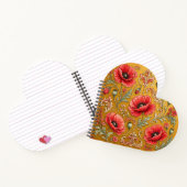 Carnet Modèle fleur de pavot doré (Intérieur)