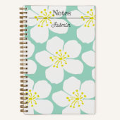 Carnet Modèle floral blanc (Recto)