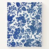 Carnet Modèle floral bleu (Dos)