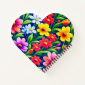 Carnet Modèle floral coloré (Dos)