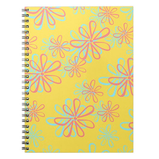 Carnet Modèle floral coloré (Devant)