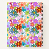 Carnet Modèle floral coloré personnalisé (Dos)