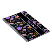 Carnet Modèle floral coloré personnalisé (Côté Droit)