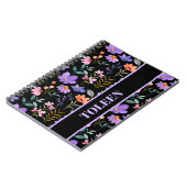 Carnet Modèle floral coloré personnalisé (Côté gauche)