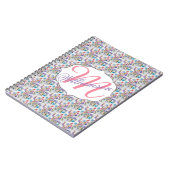 CARNET MODÈLE FLORAL DE COULEUR D'EAU BLANC (Côté gauche)