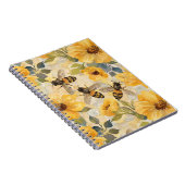 Carnet Modèle floral de fleur d'abeille de miel (Côté Droit)