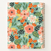 Carnet Modèle floral du jardin | BABY SHOWER (Dos)