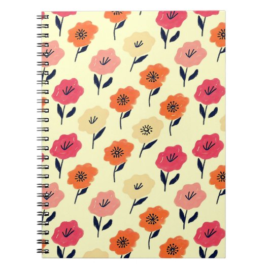 Carnet Modèle floral dynamique (Devant)
