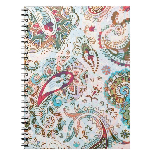 Carnet Modèle floral ethnique jacobéen (Devant)
