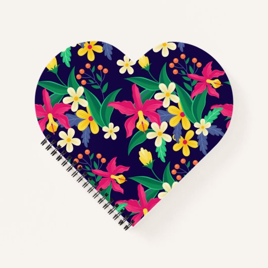 Carnet Modèle floral exotique coloré-23021 (Devant)