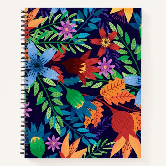 Carnet Modèle floral exotique coloré-32436 (Devant)