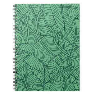 Carnet Modèle floral Feuille tropical