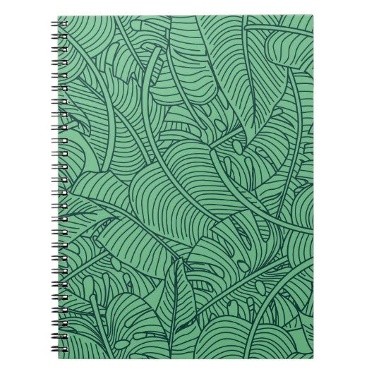 Carnet Modèle floral Feuille tropical (Devant)