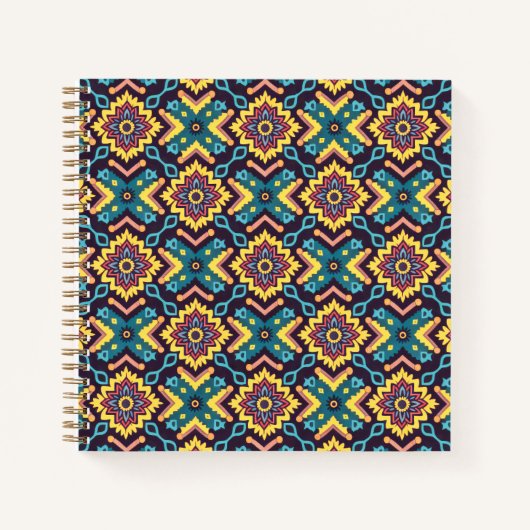 Carnet Modèle floral géométrique Aztec (Devant)