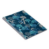 Carnet Modèle Floral Hydrangea stylisé - Bleu élégant (Côté Droit)