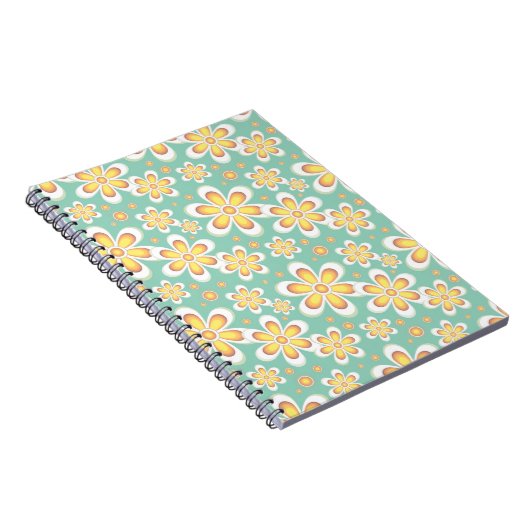 Carnet Modèle floral jaune (Côté Droit)