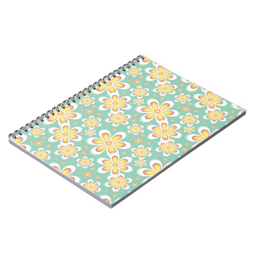 Carnet Modèle floral jaune (Côté gauche)