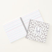Carnet Modèle floral monographique personnalisé (Intérieur)