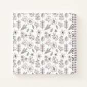 Carnet Modèle floral monographique personnalisé (Dos)