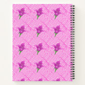 Carnet Modèle floral pourpre moderne (Dos)
