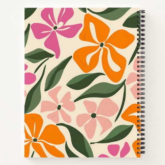 Carnet Modèle floral rétro (Dos)