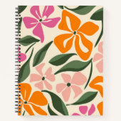 Carnet Modèle floral rétro (Devant)