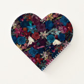 Carnet Modèle floral romantique foncé (Dos)