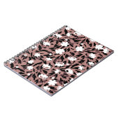 Carnet Modèle floral sur arrière - plan léopard. (Côté gauche)