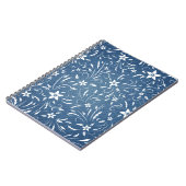 Carnet Modèle floral sur denim (Côté gauche)