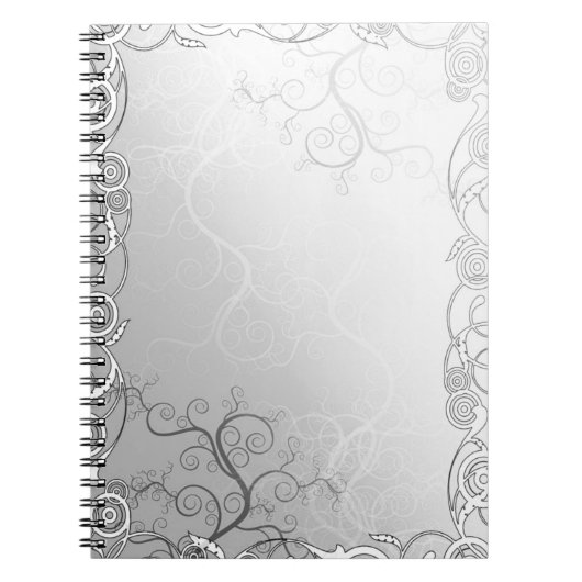 Carnet Modèle gris argent simple minimaliste - personnali (Devant)