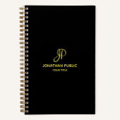 Carnet Modèle initial du monogramme Gold Script (Recto)