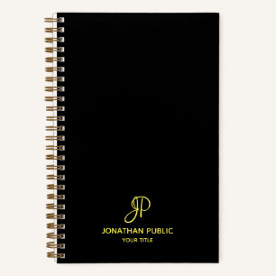 Carnet Modèle initial du script d'or personnalisé