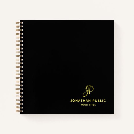 Carnet Modèle initial du script Gold personnalisé (Devant)