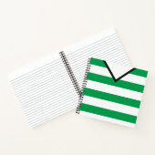 Carnet Modèle Jersey Green Stripes, Football (Intérieur)