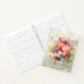 Carnet Modèle moderne Élégante Fleurs Abstraites Roses (Intérieur)