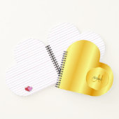 Carnet Modèle monogramme tendance Faux Gold Elegant (Intérieur)