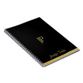 Carnet Modèle or personnalisé Texte moderne Monogramme Mo (Côté Droit)