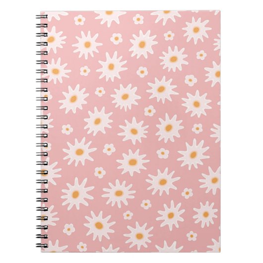 Carnet Modèle sans couture de fleurs de marguerite. Fond (Devant)