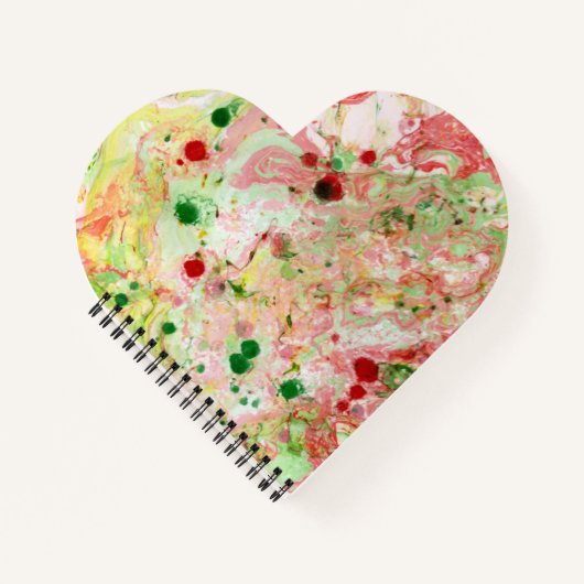 Carnet Modèle tendance moderne Abstrait rose rouge jaune (Devant)