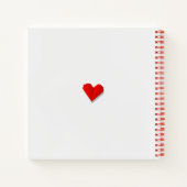 Carnet Modèle vectoriel d'origami à cœur d'amour (Dos)