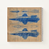 Carnet Modèle vintage de fusée (Dos)