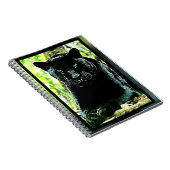 Carnet Modèles Big Cat : Panthère noire teintée verte (Côté Droit)