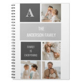 Carnet Moden 3Collage Photo & Grey Meilleur Cadeau Famili (Devant)