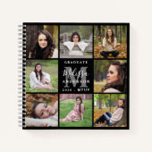 Carnet Modern 8 Photo Collage Diplôme GuestBook (Devant)