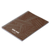 Carnet Modern Abstract Pattern script Custom Name (Côté gauche)