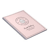 Carnet Modern Bakery Pink Custom Logo (Côté Droit)