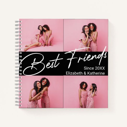 Carnet Modern Best Friends 4 Photo Collage Cadeau (Devant)
