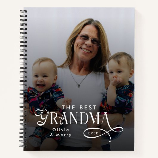 Carnet Modern Best Grandma Ever Photo Personalized (Devant)