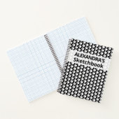 Carnet Modern Black White Geometric Sketchbook (Intérieur)