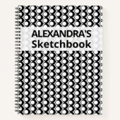 Carnet Modern Black White Geometric Sketchbook (Devant)